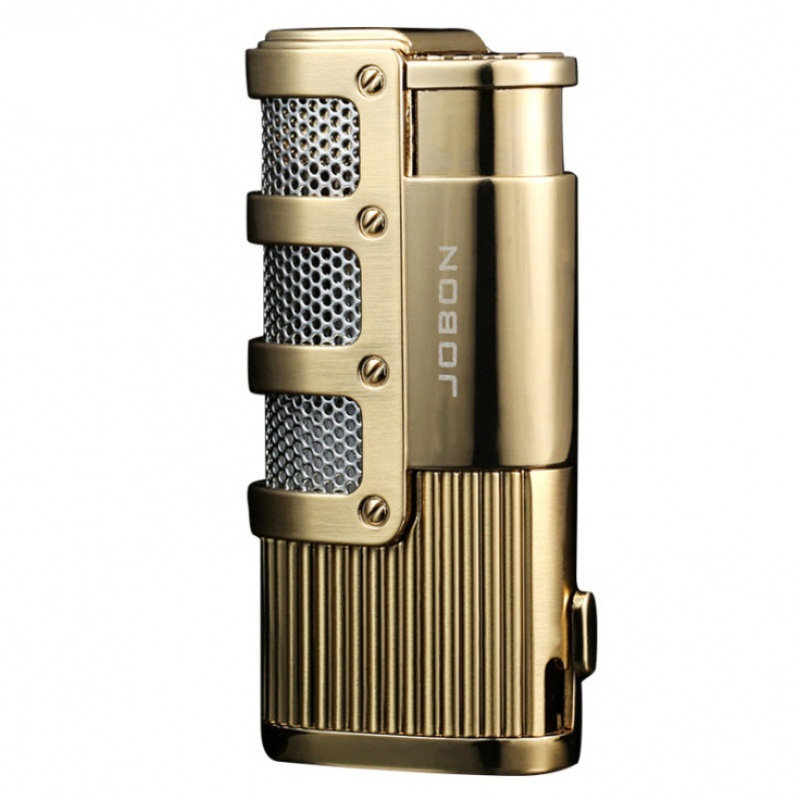 Three-fire direct rush lighter windproof creative cigar special gas metal lighter lighter