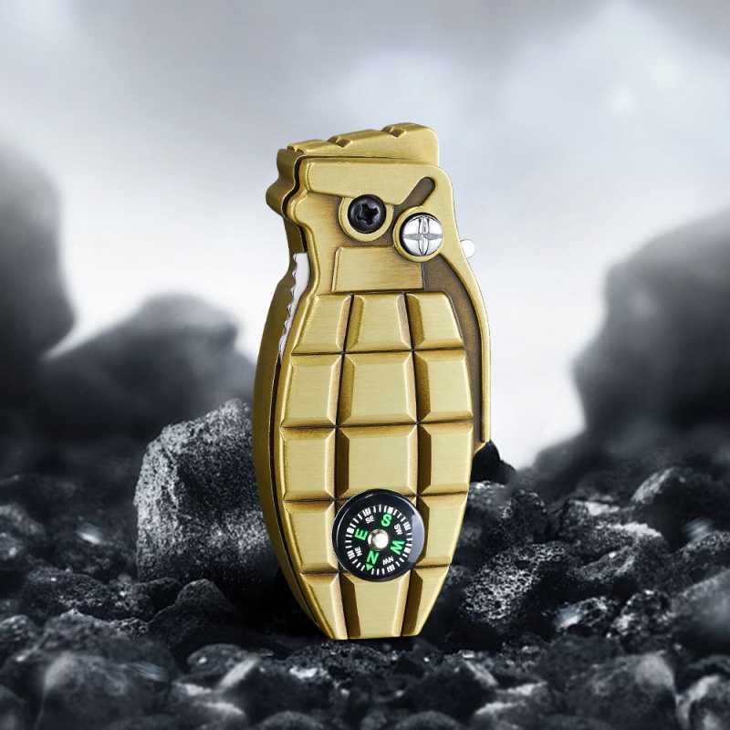 New compass creative grenade with knife windproof lighter cross-border factory direct sales