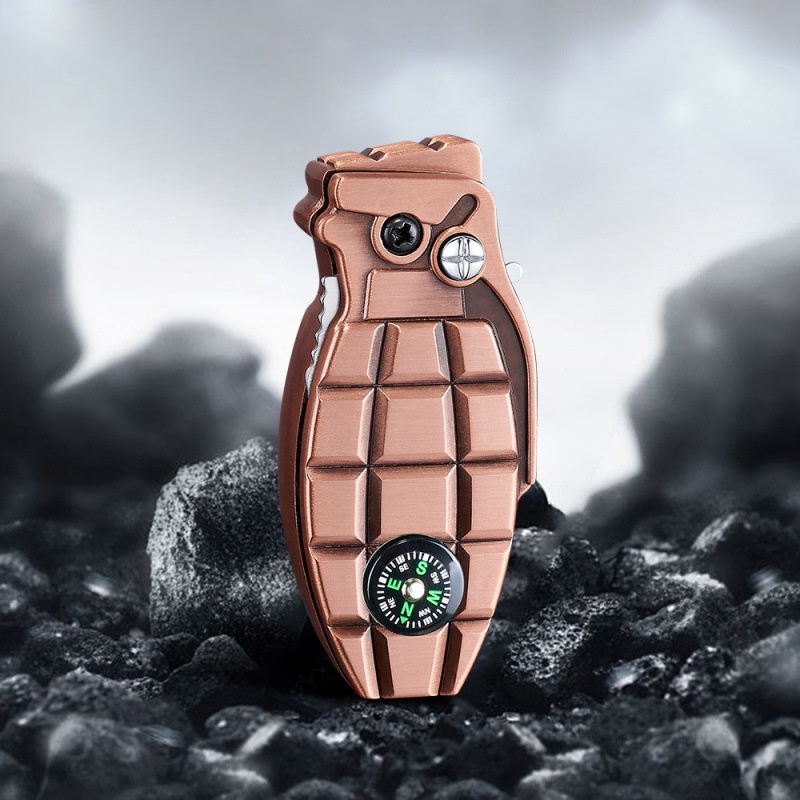 New compass creative grenade with knife windproof lighter cross-border factory direct sales