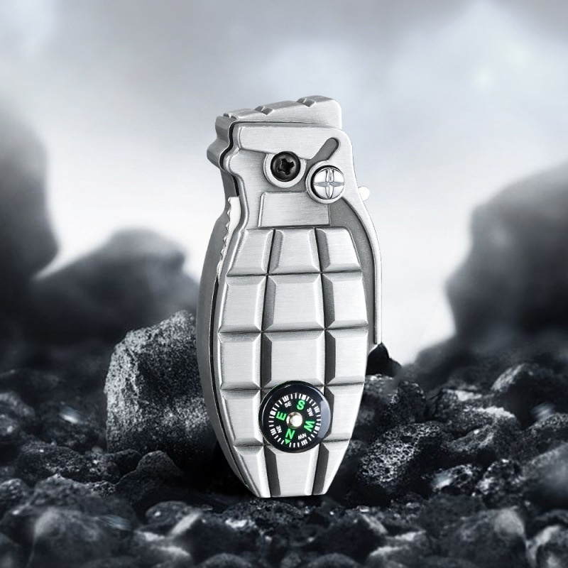 New compass creative grenade with knife windproof lighter cross-border factory direct sales