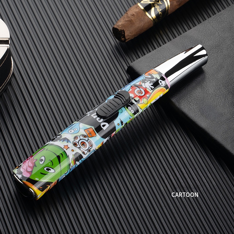 Arc-shaped bent pipe pen welding gun large straight cigar lighter