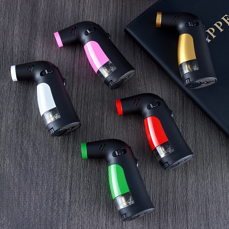 Direct-rushing small welding gun inflatable windproof lighter can be used to set the fire