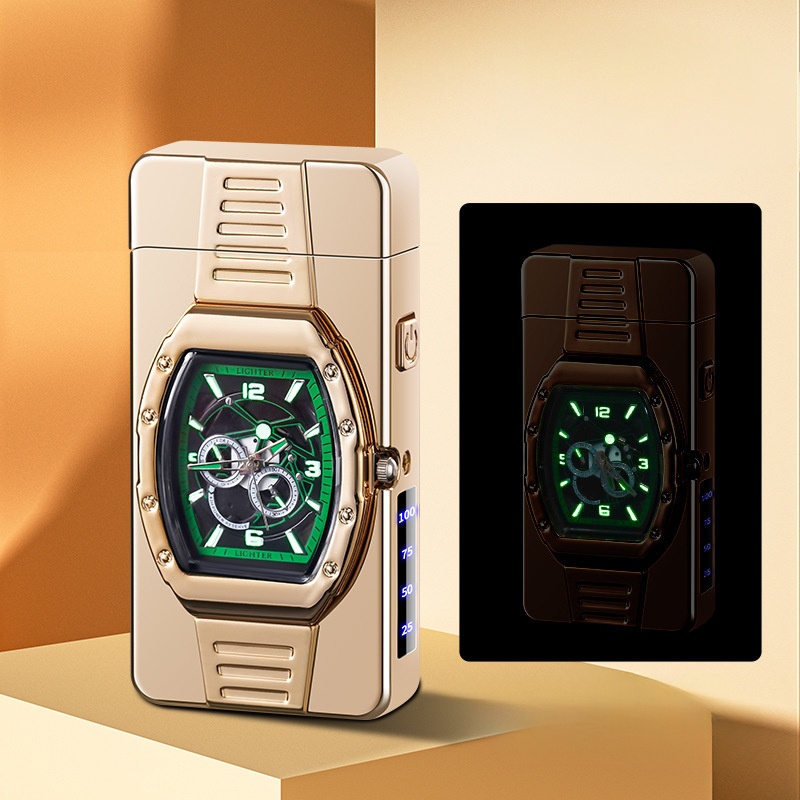 Manufacturer direct sales watch arc lighter cool luminous pointer multifunction two-in-one