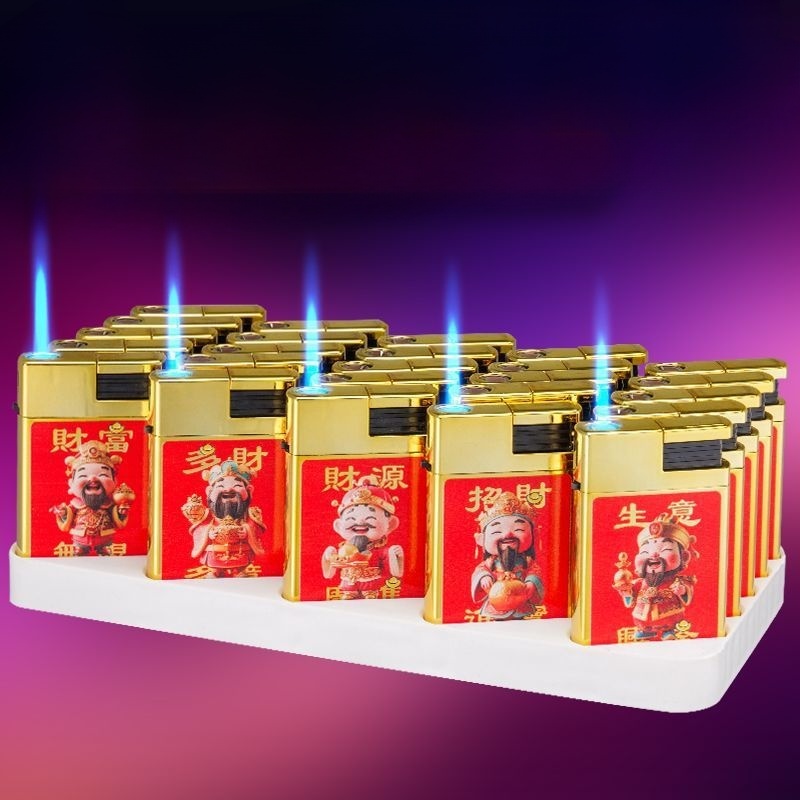 Manufacturer Wholesale Windproof Lighter Shopping and Explosion-proof Metal Lighter Customized Log