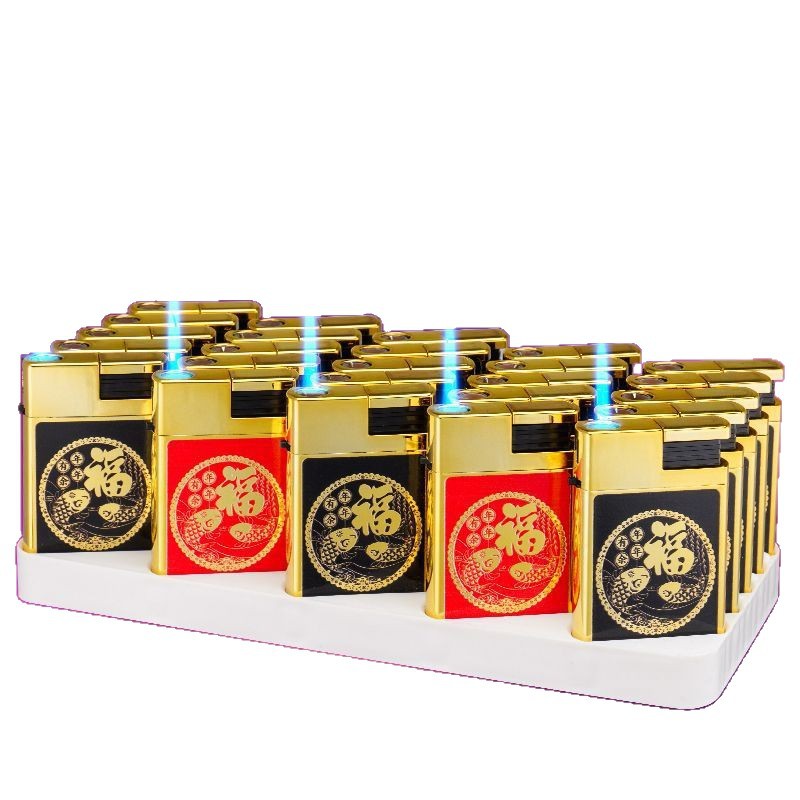 Manufacturer Wholesale Windproof Lighter Shopping and Explosion-proof Metal Lighter Customized Log