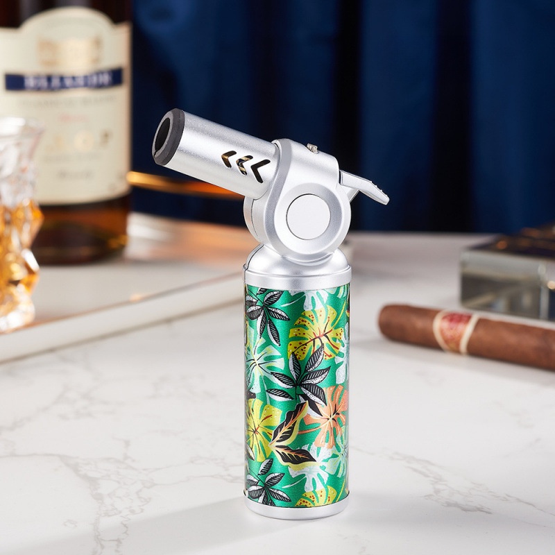 Inflatable lighter straight to the blue flame windproof spray gun cigar moxibustion outdoor barbecue