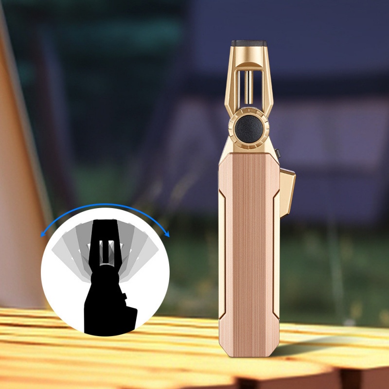 Foldable igniter windproof outdoor barbecue spray gun type inflatable lighter