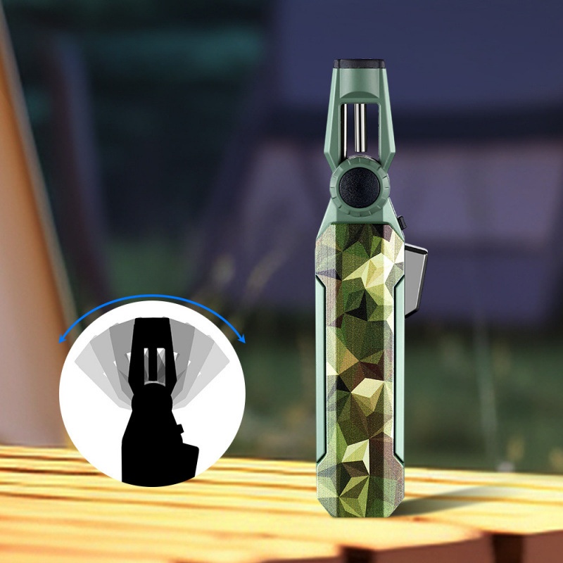 Foldable igniter windproof outdoor barbecue spray gun type inflatable lighter