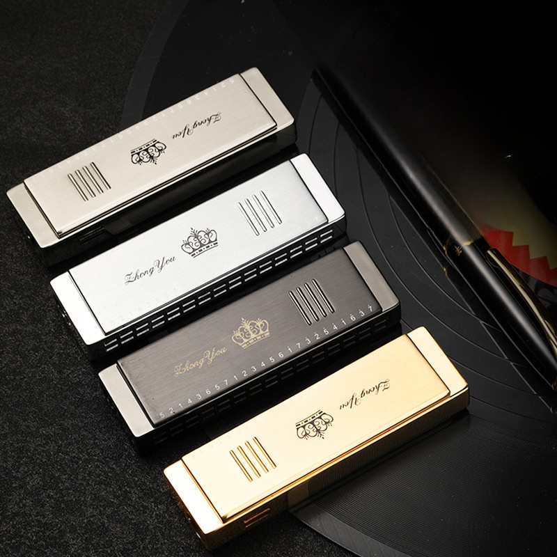 Harmonic style lighter blue flame direct cigarette lighter high-value small lighter gift wholesale