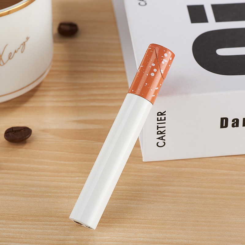 Mini smoke-type creative inflatable open flame lighter can be placed in the cigarette box mini strip