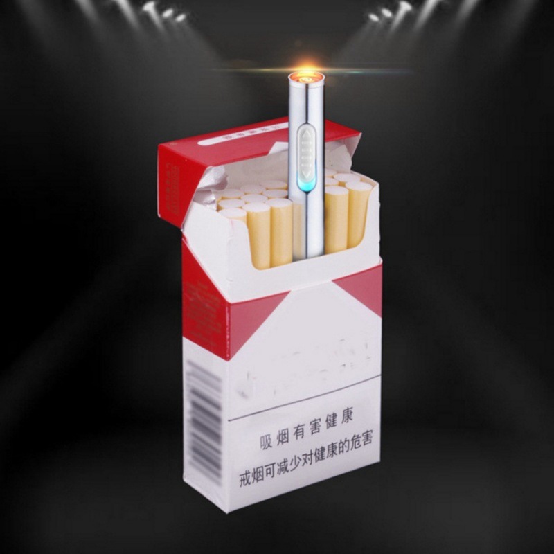 Mini long windproof electric heating wire metal cigarette lighter wholesale