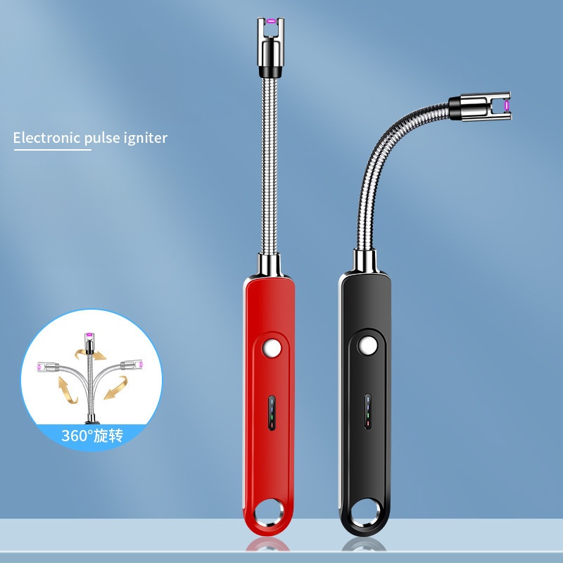 Rotary pulse single arc lighter USB charging ignition rod