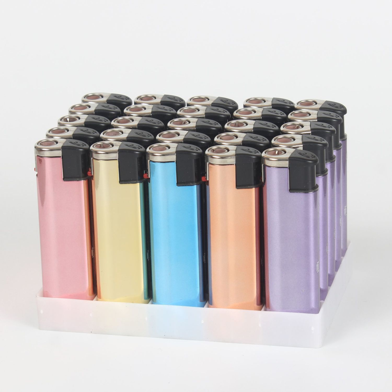 Manufacturer direct sales disposable blue flame metal direct impact windproof lighter advertising 