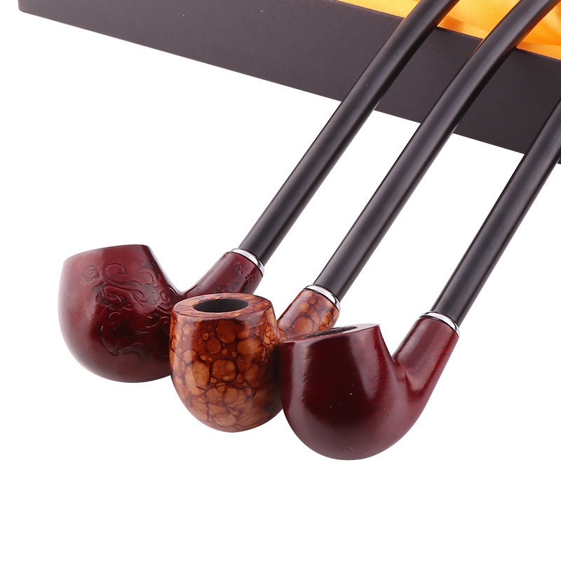 Hot-selling long pole solid wood pipe smoking tools wholesale long pole wooden filter pipe