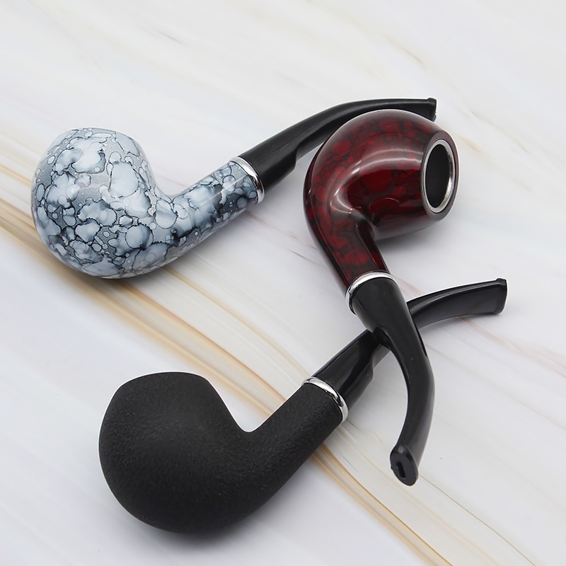 Entry-level resin pipe black frosted marble resin pipe