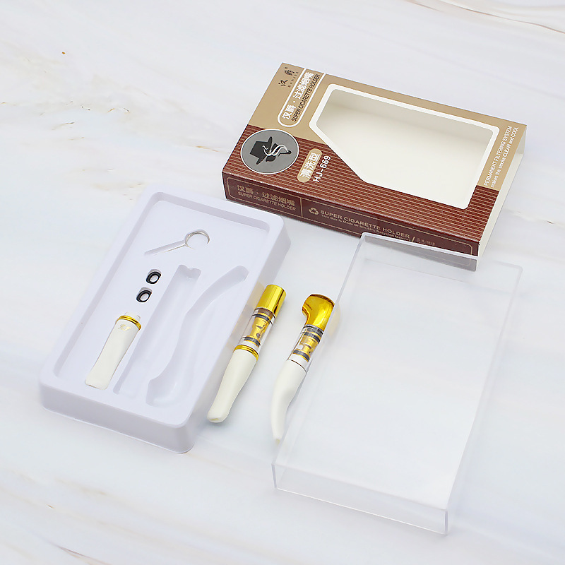 Cleaning filter mouthpiece 2 packs of small pipe shape cigarette mouthpiece containing accessories