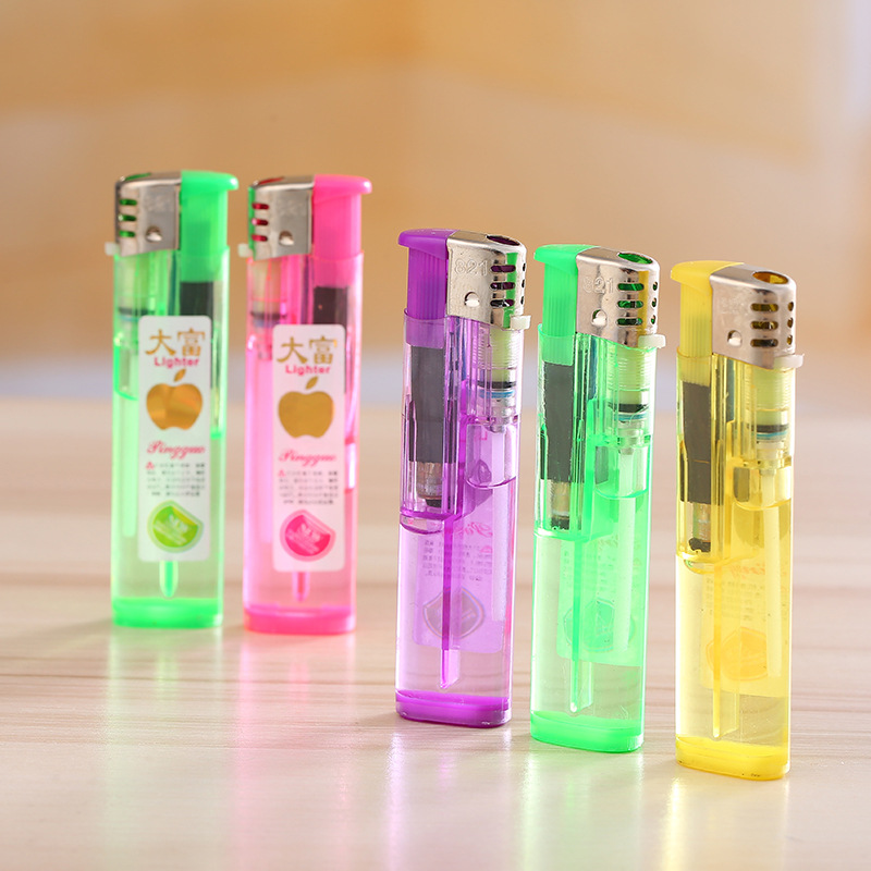 Open flame plastic lighter wholesale disposable advertising lighter manufacturer direct sales