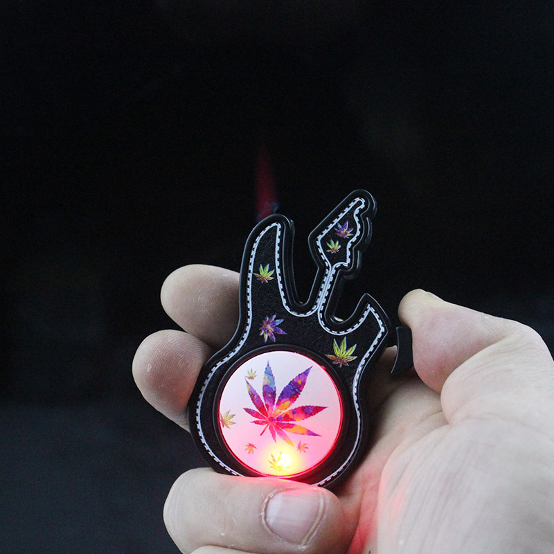 New creative windproof lighter inflatable green flame internet celebrity lighter advertising factory