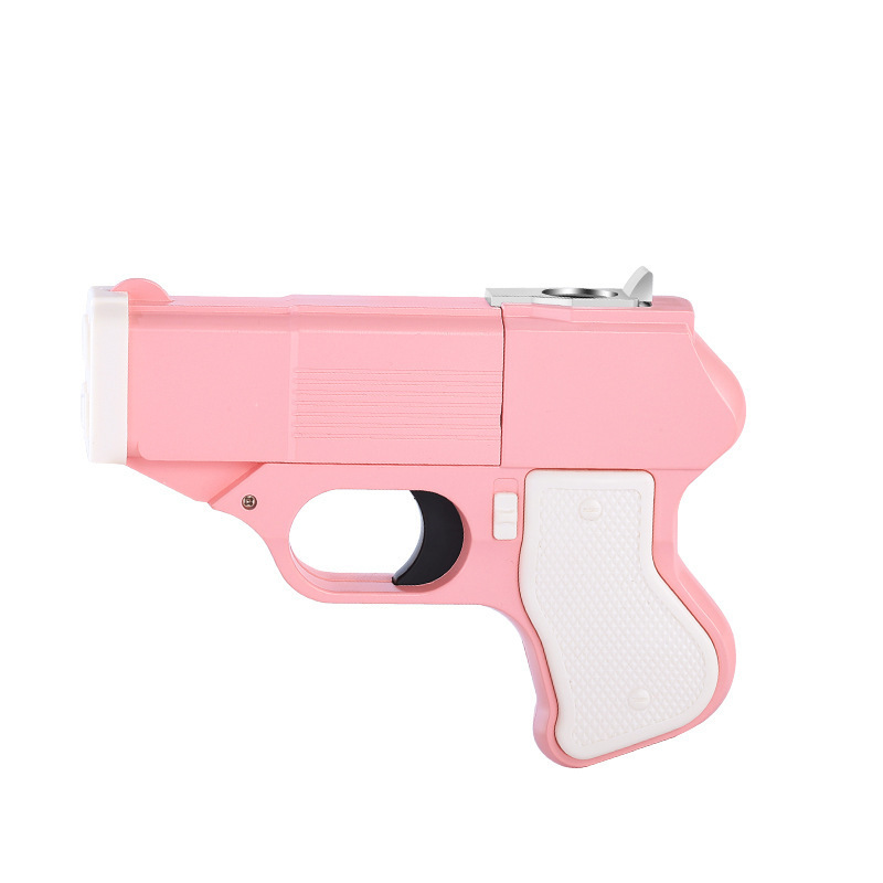 Gun type cigarette box windproof lighter inflatable and decompressed toys fun cigarette lighter 