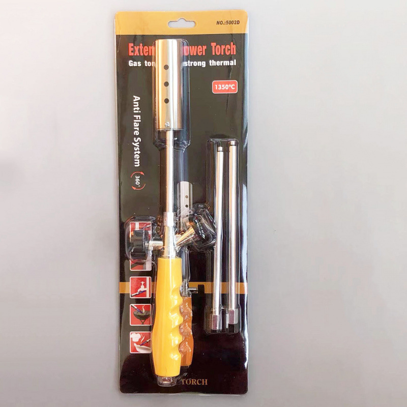 Retractable and extended weeding spitting guns and grass-burning artifacts spitting guns