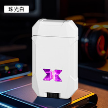 Trendy toy double fire blue flame lighter creative metal cigarette lighter personalized lighter