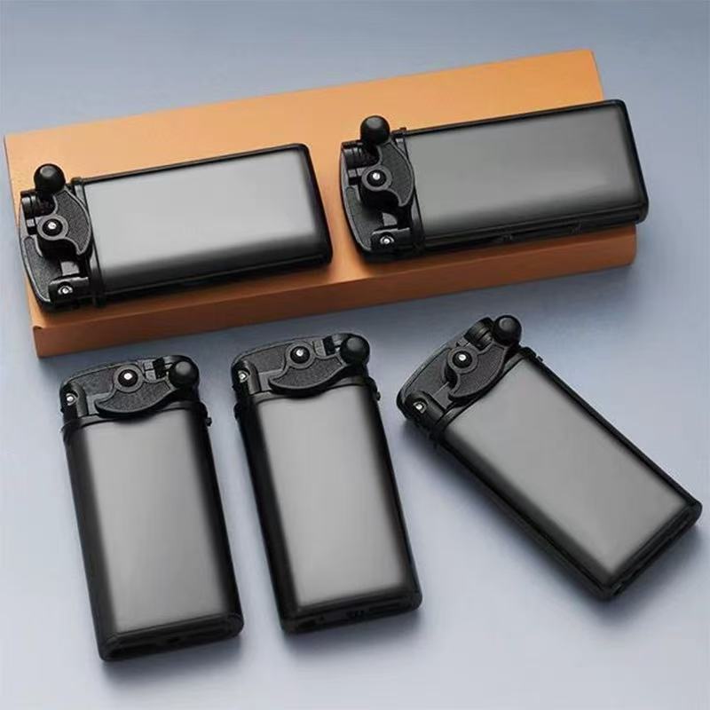 New creative rocker lighter windproof direct rush custom advertising lettering logo metal wholesale