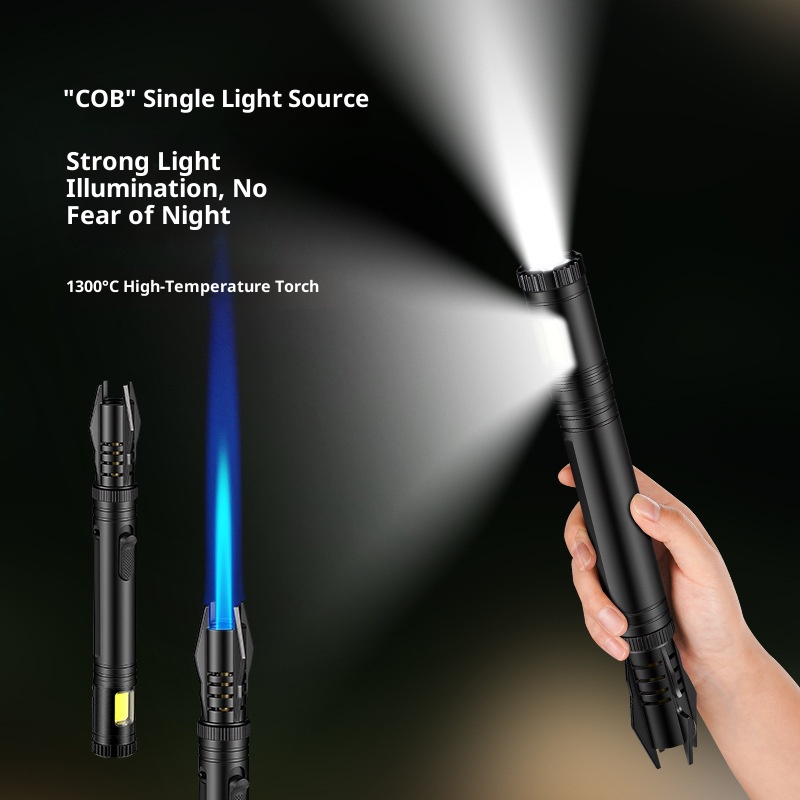 Telescopic portable lighting inflatable direct lighter high temperature flame gun outdoor barbecue