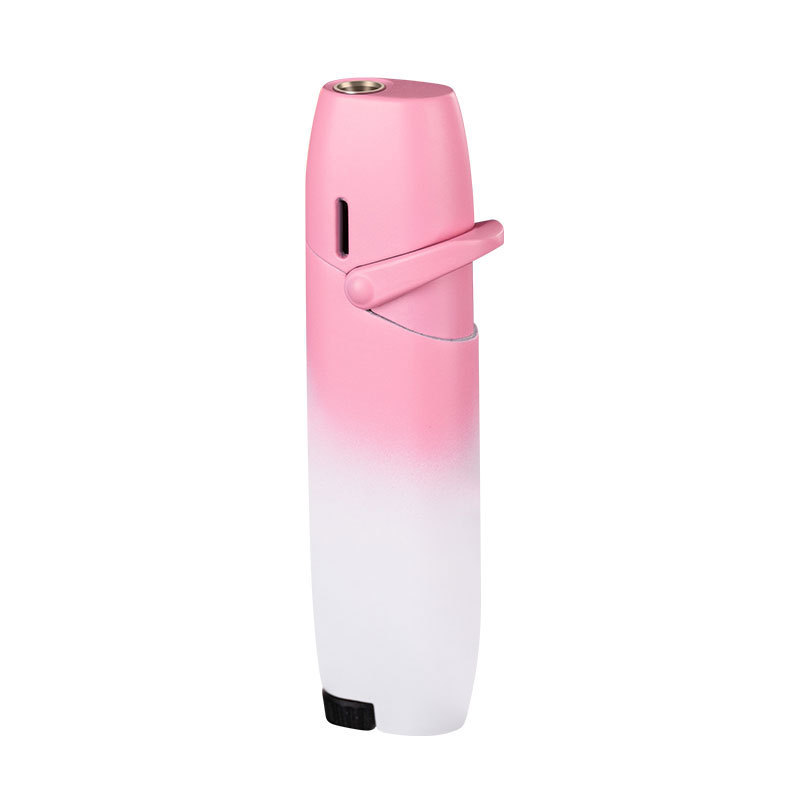 windproof-lighter-inflatable-pink-flame-strawberry-bear-gradient-color-cartoon-personality