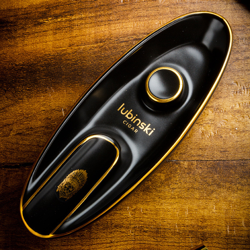 Lubinski cigar set cigar cutter lighter ashtray three-piece set LUBINSKI cigar tool gift set