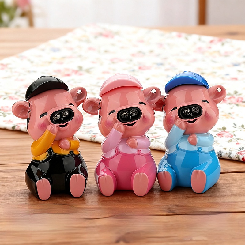 Douyin's hot style personalized creative double fire piggy cute inflatable lighter