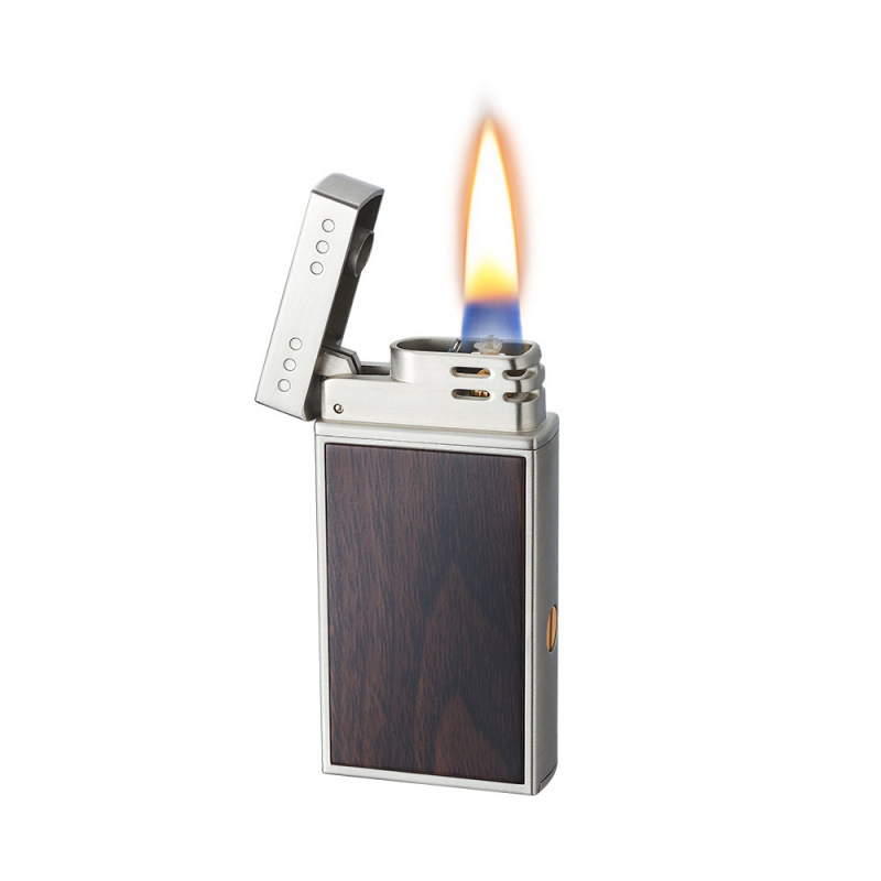 New kerosene lighter retro sandalwood voice controlled kerosene lighter black technology induction